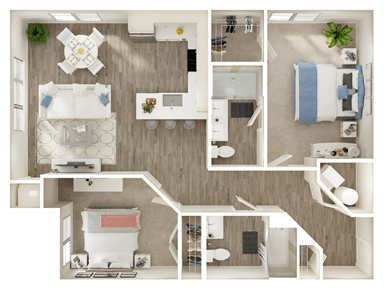 Two bedroom Two bathroom